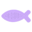 Jesusfish_L.stl Jesus Fish Ichthys Magnet