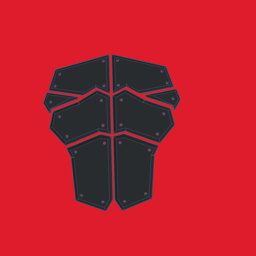 Bolt on armour plates- batman, redhood, dethstroke inspired cosplay body armour 3D model