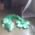 Lucky Clover Dragon, St. Patrick's Day Articulating Flexi Wiggle Pet, Print in Place, Fantasy Shamrock Dragon