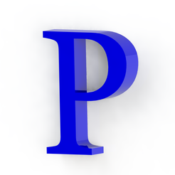 P3.png Free STL file Letter P・3D print design to download