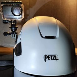Helm1.jpg Free STL file Petzl GO PRO holder・Object to download and to 3D print