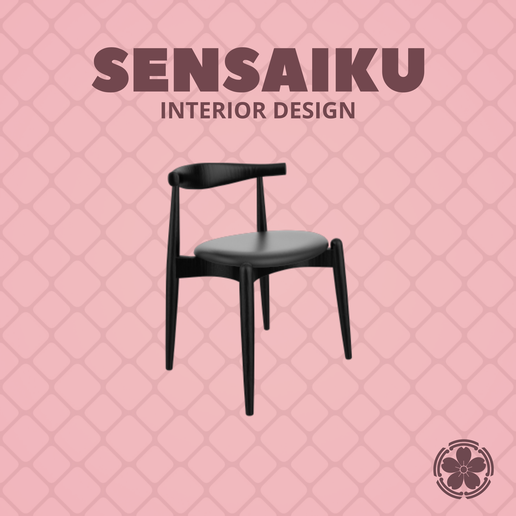 Miniature Replica 1:12 Hans Wegner 02. Elbow Chair - CH20 for Miniature Dollhouse - Vitra - 3D Print Instant Download - Miniature Furniture Designer Series