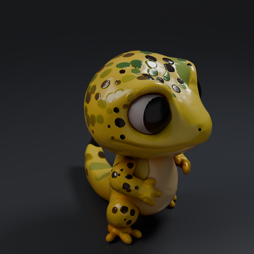 Cute Gecko (1) 3D printable STL miniature