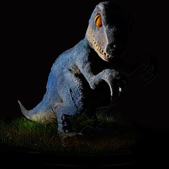 Render Raptor.jpg Fichier STL Velociraptor (avec texture).・Objet pour imprimante 3D à télécharger