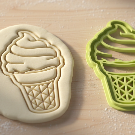Ice Cream Cone Cookie Cutter 3D model