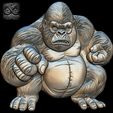 The-Boss-Gorilla-Relief-No2-1.jpg The Boss Gorilla Relief No2  STL file for 3d printing or CNC