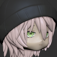 vy2-faceup.png Roro / VY2 (VOCALOID) [Beanie Version] Ob11 Nendoroid Hair STL File