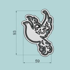 PajaroDeco.jpg Файл STL Резак для птиц в стиле деко・Шаблон для 3D-печати для загрузки
