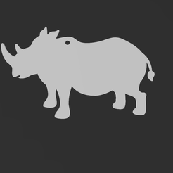 llavero-rinoceronte-2.png Download STL file KEYRING Rhinoceros Keychain • 3D printable template, sativo3d