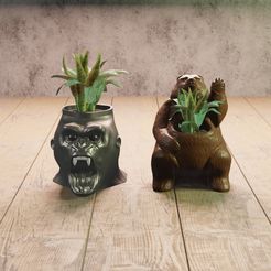 animalmacetero.jpg Archivo STL animal plant pots・Modelo para descargar y imprimir en 3D