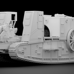 Render-A.png STL file British Gun Carrier Mk1 1:35 Scale model・3D printer design to download