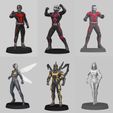 page.jpg Antman Pack x7 Figures - low poly 3d print