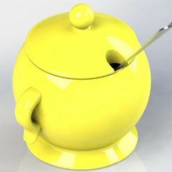 Screenshot_3.jpg Archivo STL azucarero + cuchara・Objeto imprimible en 3D para descargar