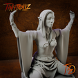 Priestess-wizard-forest-magic-v2.png priestess of the magic forest woman character STL 3D printable
