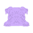 dog1 v1.stl Charming Bulldog Peekaboo Wall Art STL File for 3D Printing