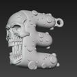 Skull-Themed-E-Letter-Keychain-3D-Print-File-10.jpg Skull-Themed "E" Letter Keychain 3D Print File