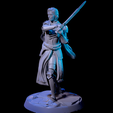 1_008,1.png Mittelalterlicher Ritter - Schwert - FREE, DND-Charakter, NPC-Soldat, Fantasy-Miniatur, Wargame-Miniatur, 28mm und 32mm Maßstab