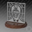 Dwight_001.png Dwight Schrute The Office Stained Glass Styled Decorative Ornament