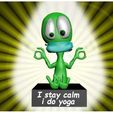 calm-yoga.jpg stay calm, do yoga (alien with mask)