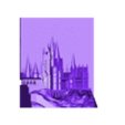 mainFDMfriendlyB.stl Hogwarts castle 3D pictureframe