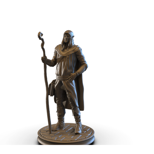 Elf Mage Miniature 3D model
