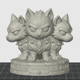 CRB.png Cerberus Chibi Guardian Mythical Three-Headed Wolf STL