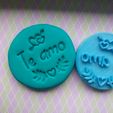 20210602_174355.jpg Timbro per fondente per imprimere la scritta "I love you".