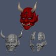 16.JPG Devil Mask-Hannya Mask-Samurai Mask-Satan mask for cosplay 3D print model