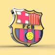 fcb2View.jpg FC Barcelona 3D Logo 3D model