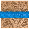 5454545.jpg oriental pattern clay roller stl / pottery roller stl / leaf clay rolling pin /flower pattern cutter printer