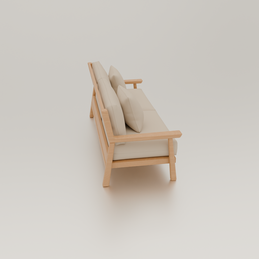 6.png 1/12 Scale Modern Miniature Sofa STL File for 3D Printing, Dollhouse Couch Digital Download, Diorama Furniture Accessory