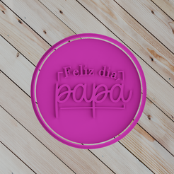 21.png STL file COOKIE CUTTER happy day papap・Model to download and 3D print