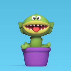 Cod187-Carnivorous-Plant-1.png Fichier 3D Plante carnivore・Modèle imprimable en 3D à télécharger