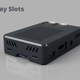 Gray_Slots.jpg Malolo's screw-less / snap fit Raspberry Pi 3 Model B+ Case & Stands