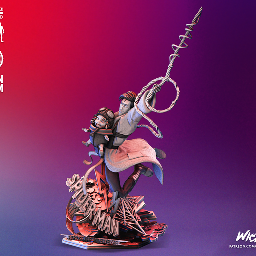 3D file WICKED MARVEL PETER B PARKER AND MAYDAY SCULPTURE 2023: TESTED ...