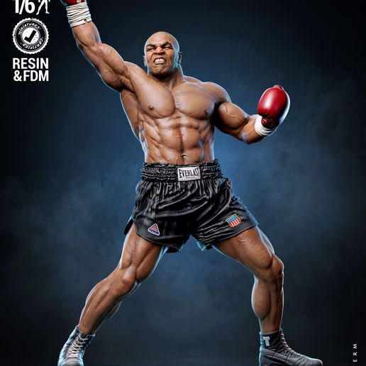 WICKED VIDEO GAMES MIKE TAYSON SCULPTURE: TESTED AND READY FOR 3D PRINTING