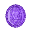 91.stl Lion face cnc art