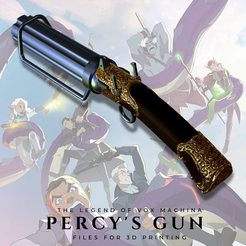 Percy.png STL-Datei Percys Waffe (Die Legende von Vox Machina)・3D-Drucker-Vorlage zum herunterladen