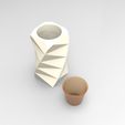 pot twist R5.jpg Mini flowerpot Twist design ideal for cacti