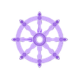 Wheels_Dharma_100mm.stl Extruder rotation Dharma wheel - Prusa mk2.5 with 45degree fan R3