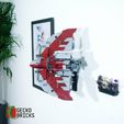 1.jpg Gecko Bricks wall mount for Ahsoka Tano's T-6 T6 Jedi Shuttle 75362