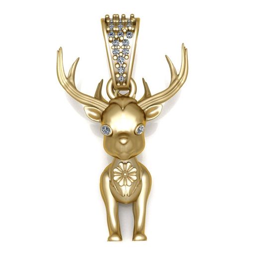 REINDEER ANIMAL PENDANT 3D PRINTABLE MODEL 3D model
