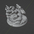 Screenshot-334.png Alolan Vulpix and Ninetales pokemon 3D print model