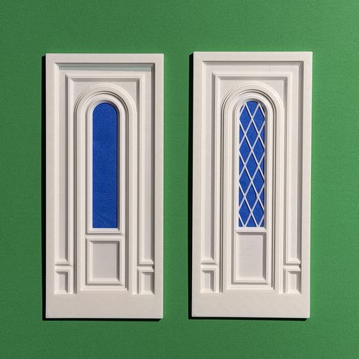 VICTORIAN DOORS 1:12 DOLLHOUSE SCALE 3D model