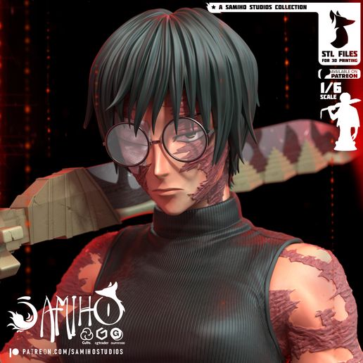 Samiho Studios - Maki Zenin Bust: STLs ready for printing