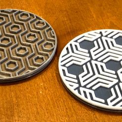 coasters.jpg Hex Pattern Coasters With Drip Ring