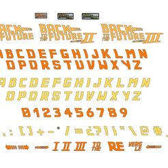 assembly3.jpg STL file Letters and Numbers BACK TO THE FUTURE Letters and Numbers | Logo・3D printing idea to download