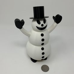 Image0000a.JPG Free STL file Snowman Pin Walker・Object to download and to 3D print