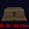 dibegyptian1274938_3v.png DiB Egyptian Temple Diorama Stl  Glb for 3D Printer