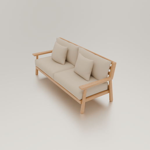 1.png 1/12 Scale Modern Miniature Sofa STL File for 3D Printing, Dollhouse Couch Digital Download, Diorama Furniture Accessory